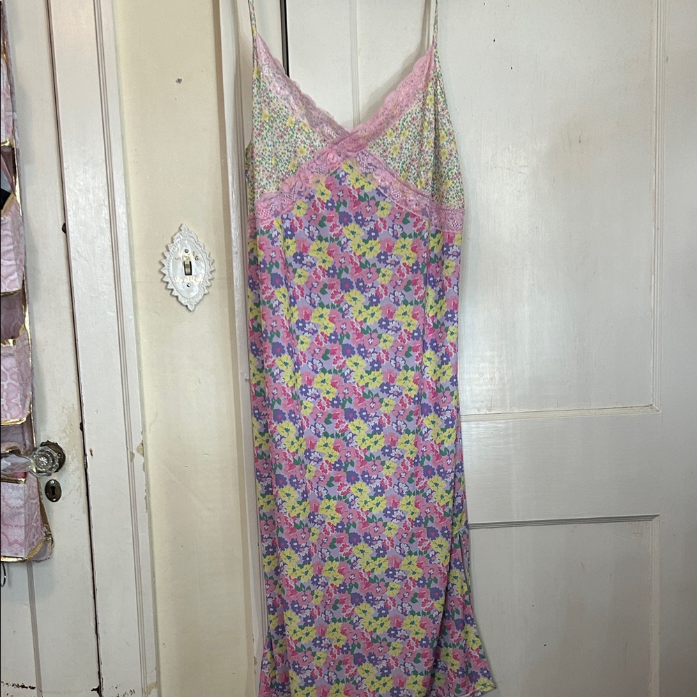 ASOS Floral Pink and Yellow Dress